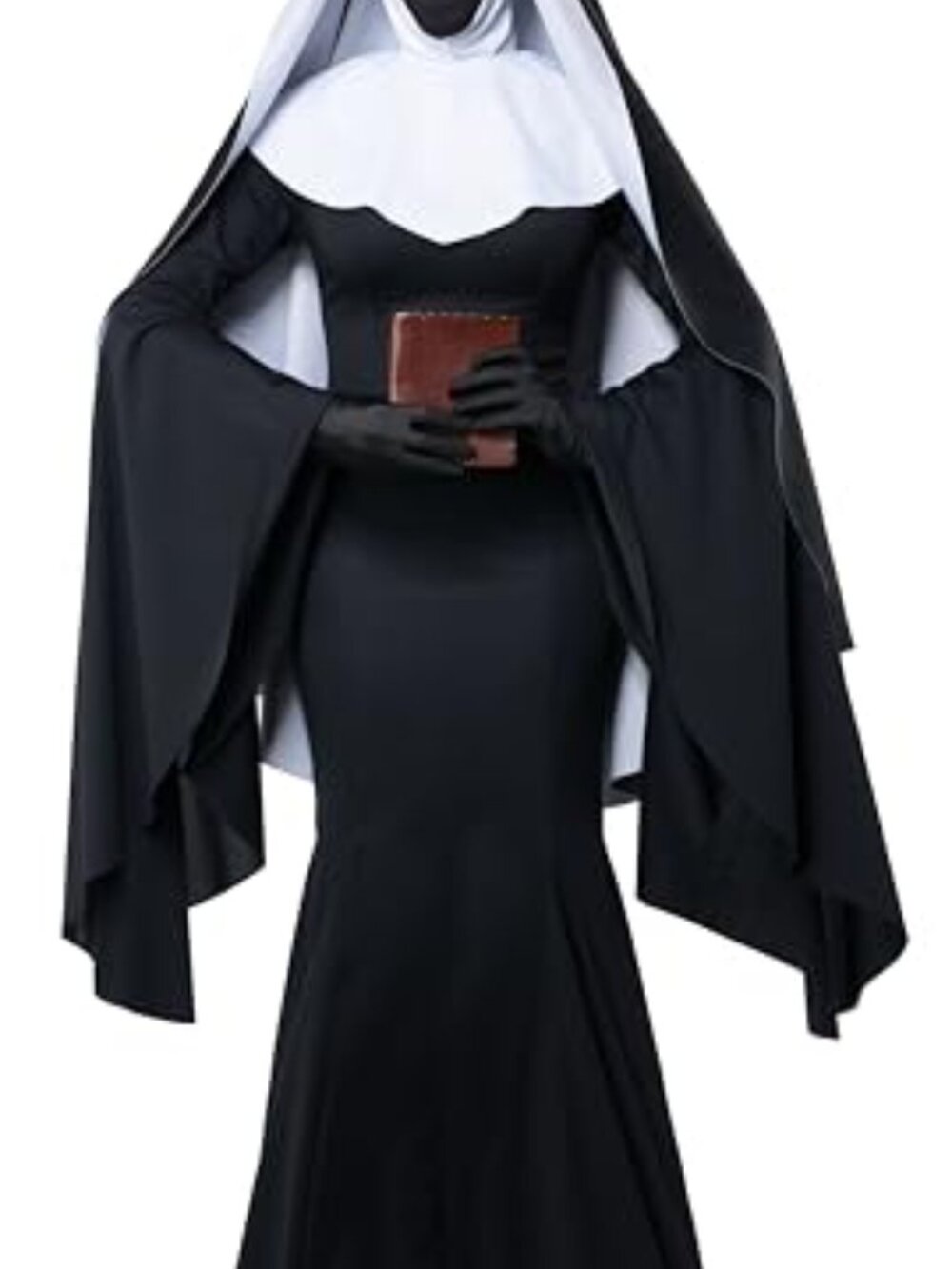 Women's Bad Habit Costume Dress Veil Hood Capelet Halloween - Picture 4 of 6